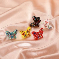 acrylic butterfly fragment ring ladies ring transparent animal red black white girl jewelry fashion jewelry gift
