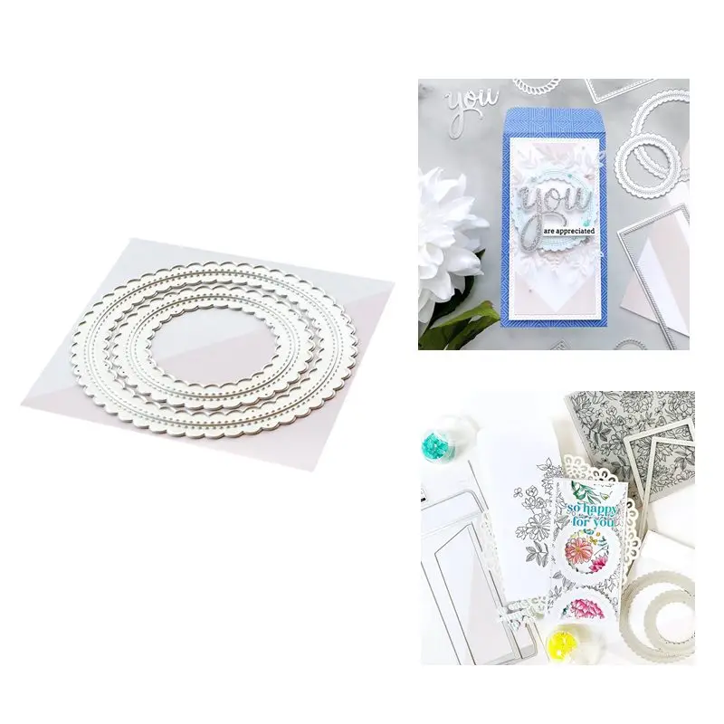 2021 New Circlet Die Cuts Metal Cutting Dies and Scrapbooking For Paper Making Envelope Star Embossing Card Frame Craft | Дом и сад
