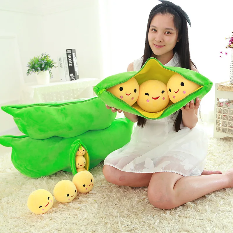 25cm cartoon cute pea doll soft plush toy pillow cushion sleeping children's toys gift | Игрушки и хобби