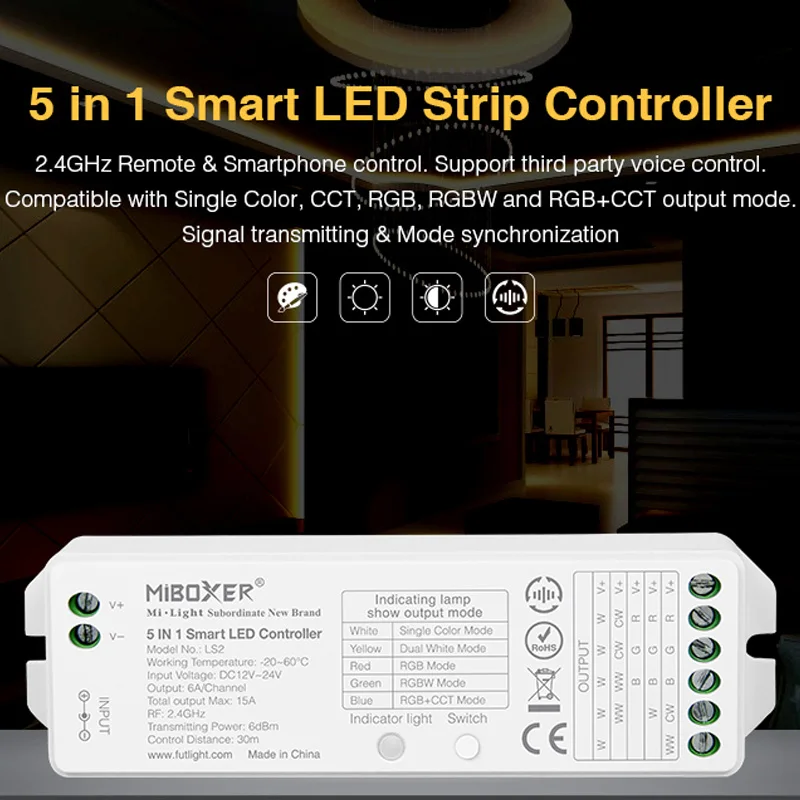 Цена 2,4 ГГц беспроводной 8 зон FUT089 пульт дистанционного управления/B8 настенная сенсорная панель; Смарт-контроллер LS2 5 в 1 для 12 ~ 24 В RGB RGBW RGB + CCT Свет...