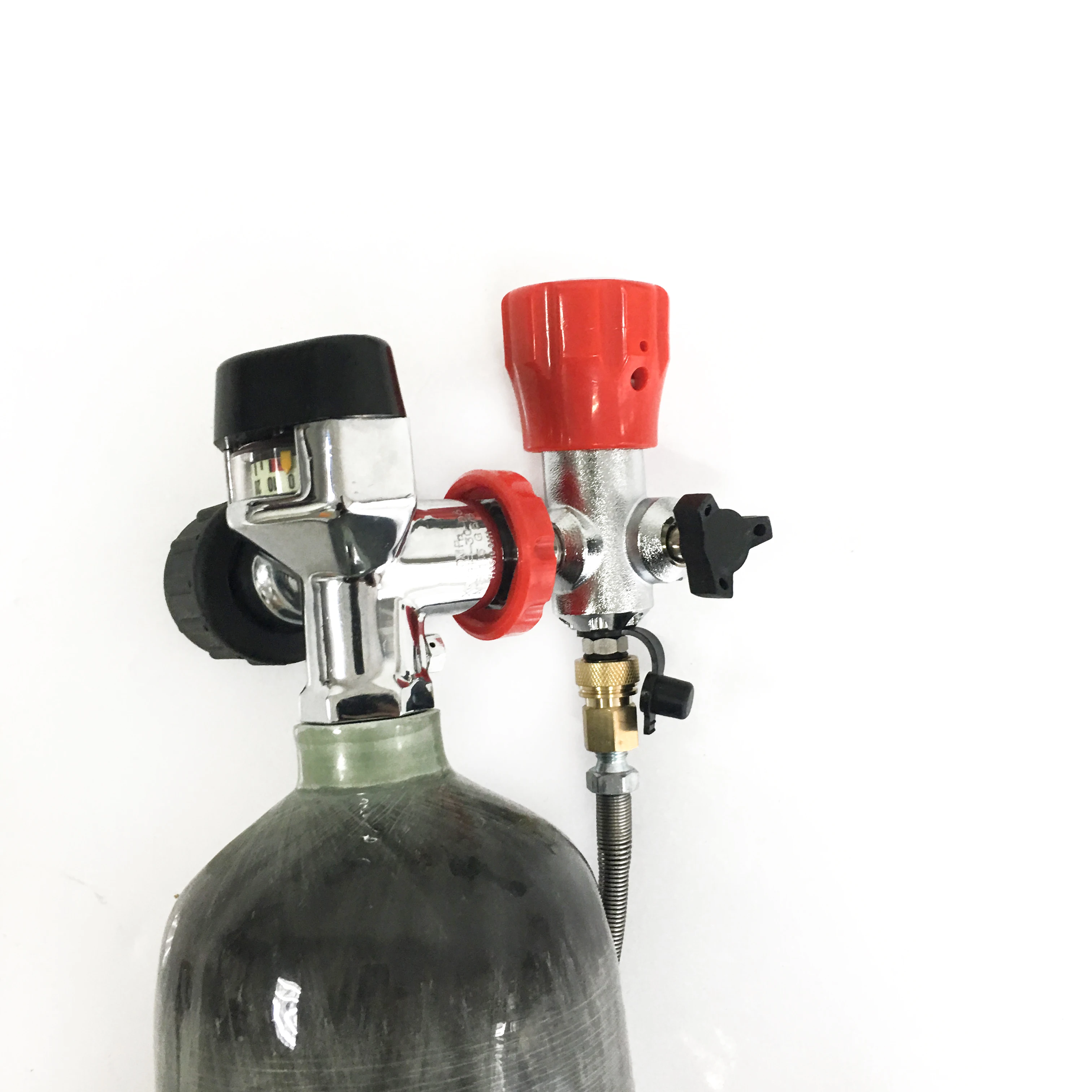 AC103201 3L Carbon Fiber Tank Mini Scuba High Pressure Cylinder Pcp Paintball Airsoft Tank With Guage Valve & Fill Station