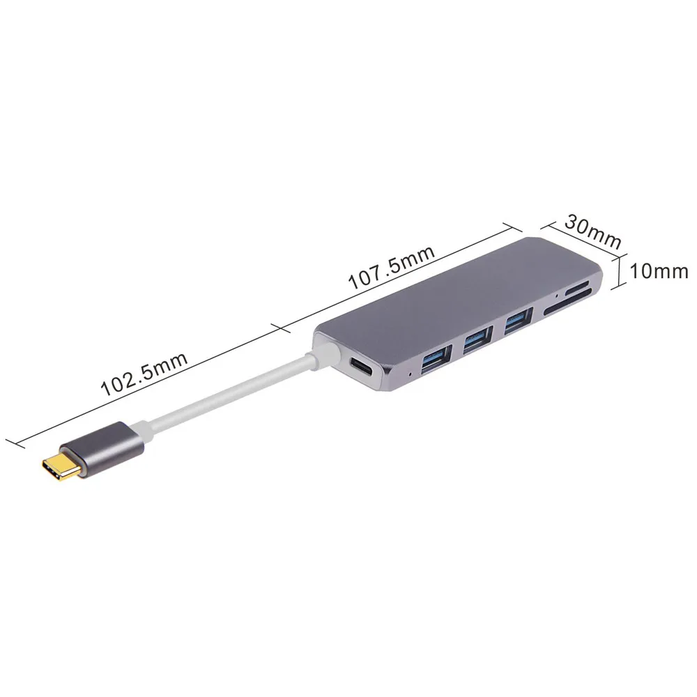 Ouhaobin USB концентратор Type-C адаптер для 3 0 портов SD/TF кардридер MacBook Pro телефона