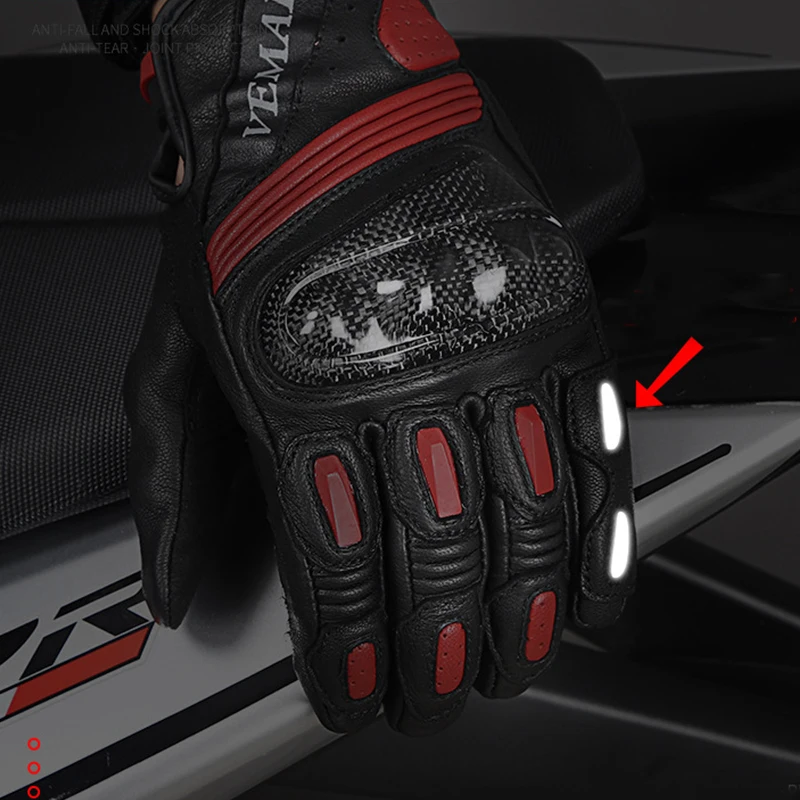 Мотоциклетные Перчатки из овечьей кожи легкие гоночные перчатки углеродного