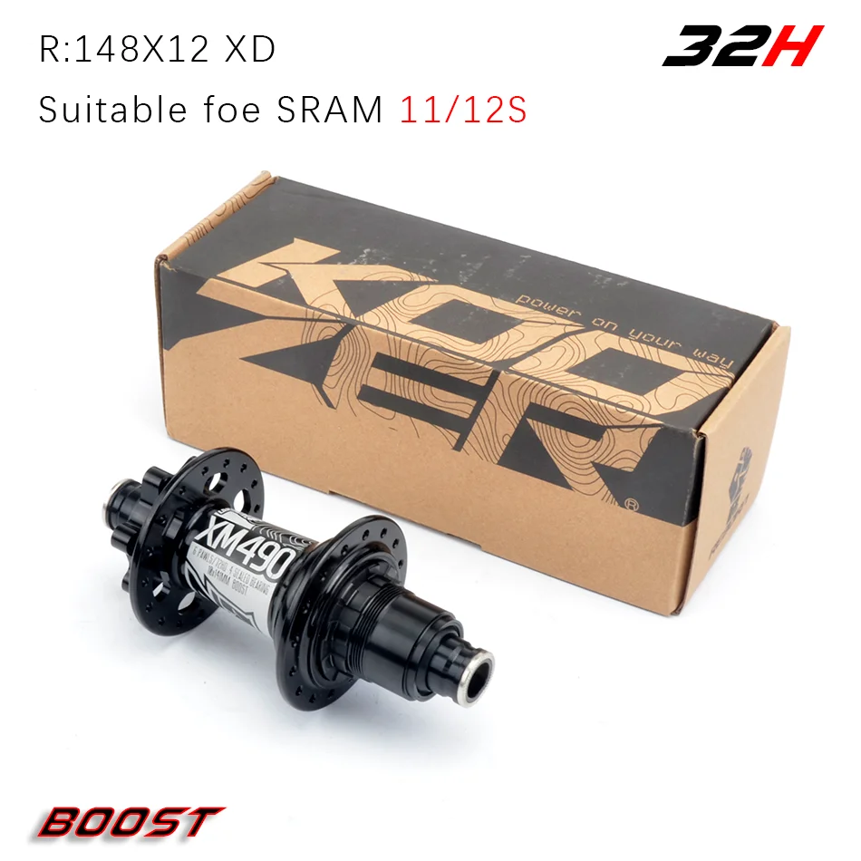 Ступицы для горного велосипеда Koozer XM490 4 подшипника QR100 * 15 12*142 мм 32 отверстия |