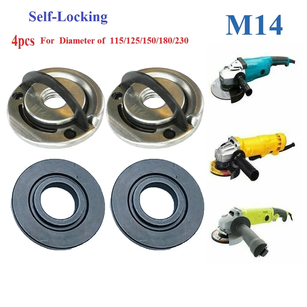 

4pcs Locking Plate Chuck For M14 Angle Grinder SDS Quick-release Nut Clamping Unique Self-locking Structure