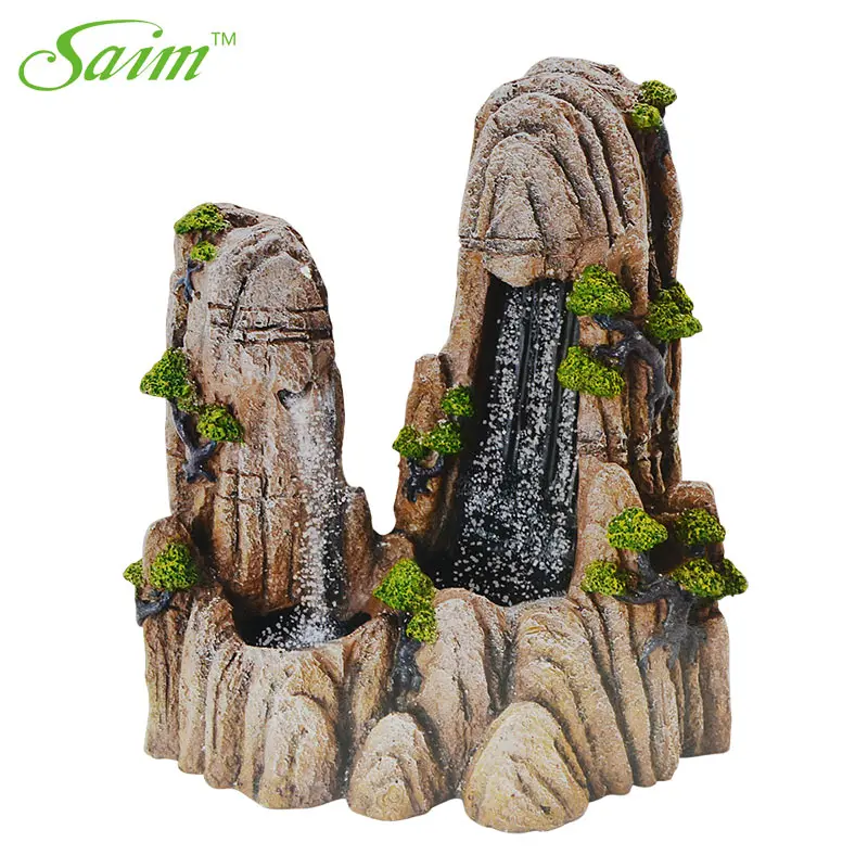 Резервуар для аквариума Saim 9 5 дюйма имитация смолы Rockery большой размер