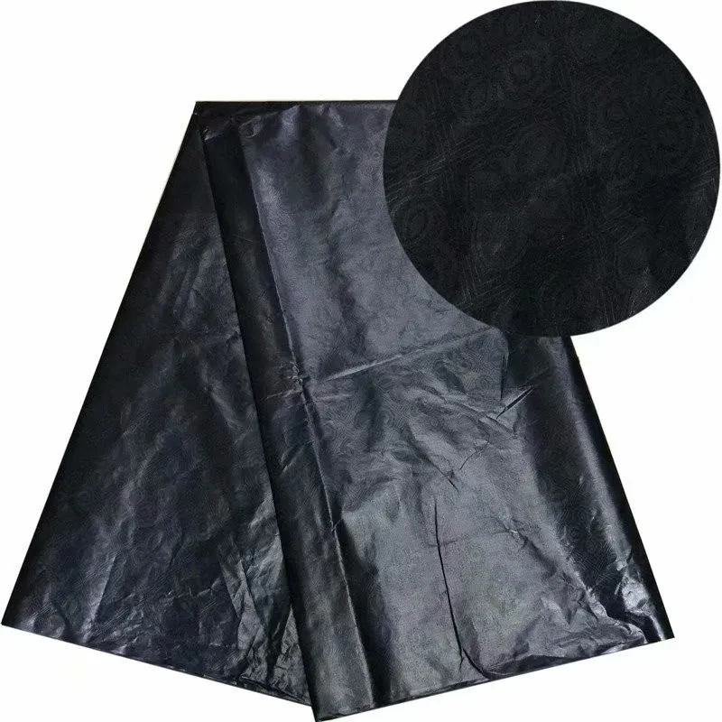 Черная морская парча ткань Bazin Riche высокого качества 10 ярдов/сумка 100% хлопок