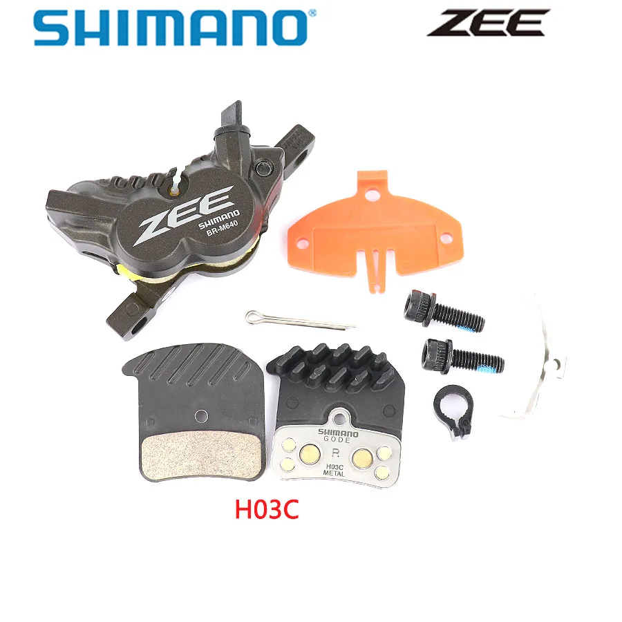Shimano ZEE BR-M640 велосипедный Гидравлический дисковый тормоз для горного велосипеда с накладками D03S смола или H03C металлические оригинальные запчасти для велосипеда