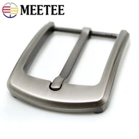 meetee 125pc 40mm metal belt buckles brushed pin buckle head for mens cowboy hardware accessory diy leather craft fit 37 39mm