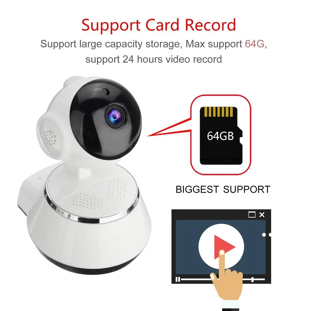 720P HD беспроводная Wifi ip камера домашняя видеонаблюдения 3 6 мм объектив