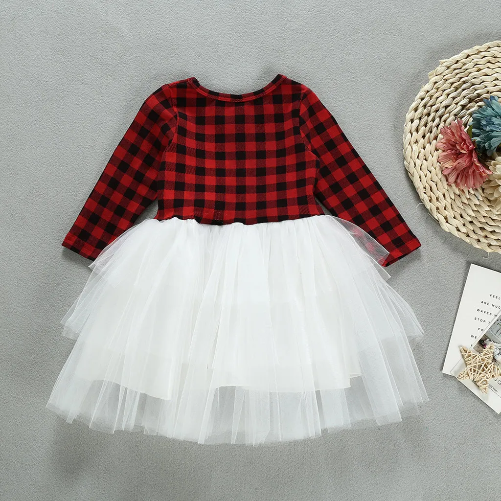 dress girl dress vestidos kids dresses for girls vestido infantil halloween christmas dress vest Casual Patchwork Long Sleeve Z4