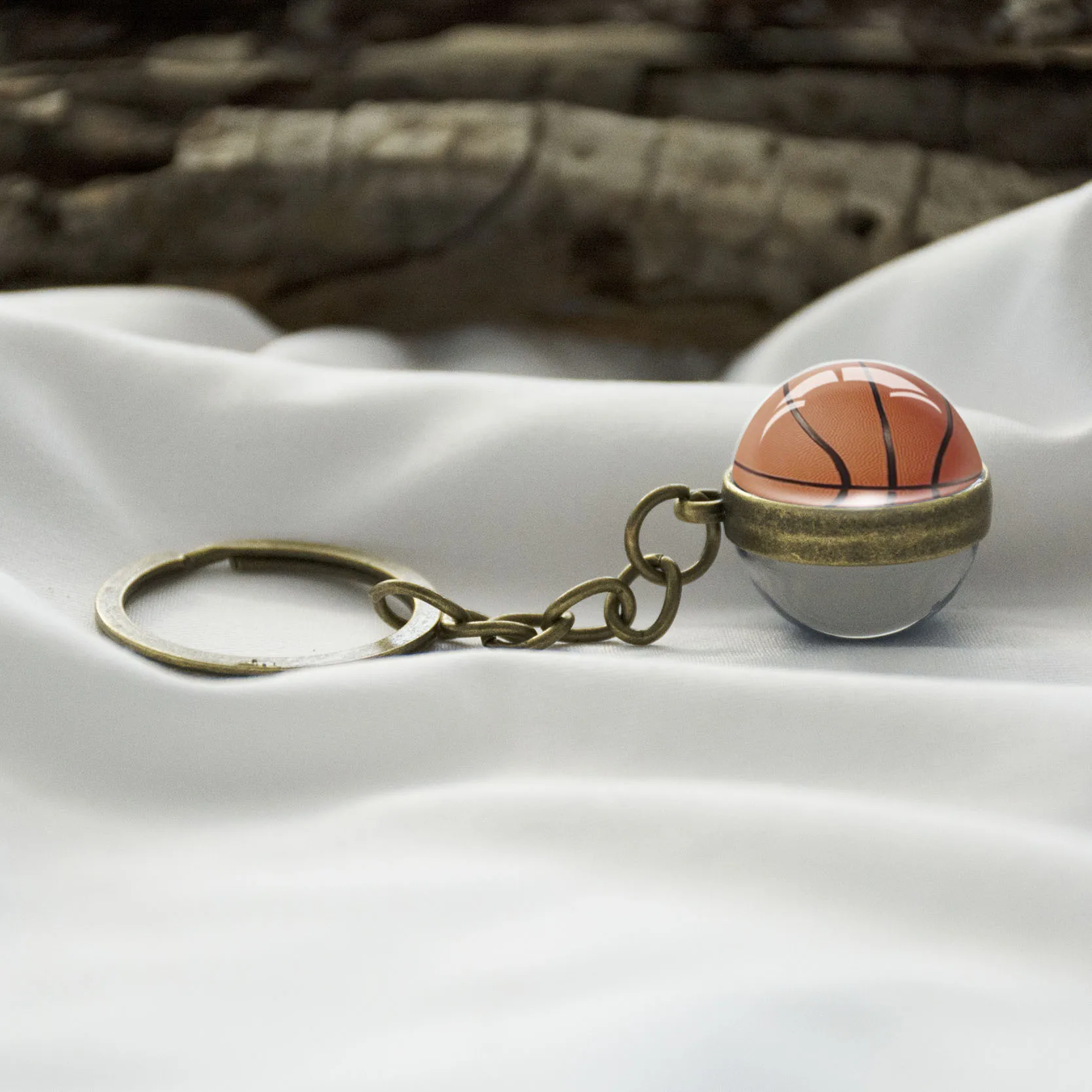 2019 Новое поступление брелок для ключей в виде баскетбольного мяча автомобиле