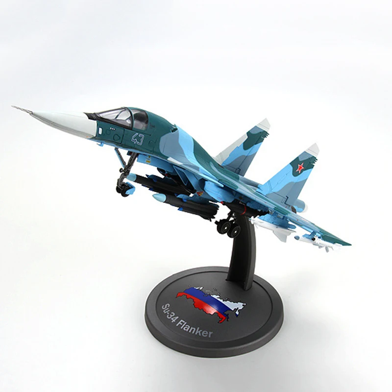 Для коллекции 1: 72 Sukhoi Su-34 модель самолета Platypus бомбер статический su34 литой под давлением самолет воздушного флота модель игрушечный веер подарки