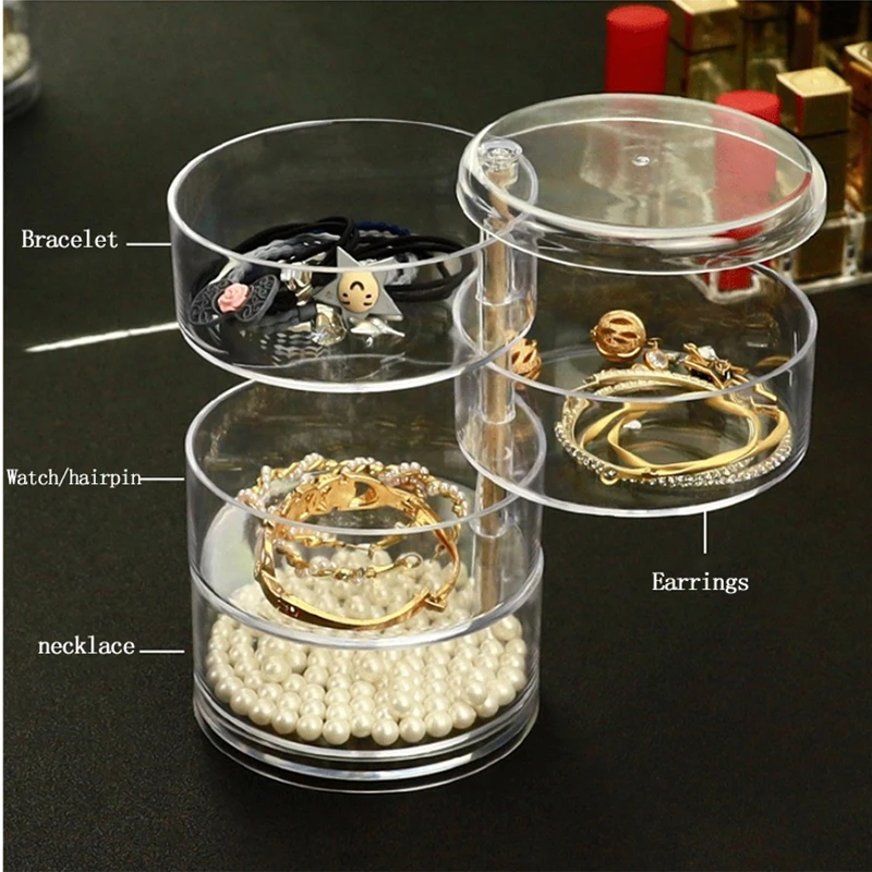 

Dust-Proof Multi-Layer Children's Hairpin Head Rope Headdress Needle Thread Rubber Band Storage Box Bracelet Earrings
