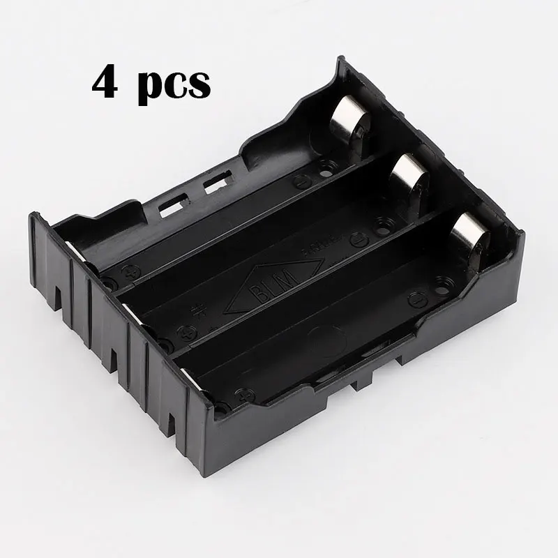 

4pcs Compartment for 18650 Power Bank Cases 1X 2X 3X 4X 18650 Battery Holder Storage Box Case Slot Batteries Container Hard Pin