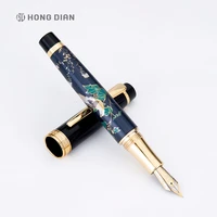 hongdian hand drawing fountain pen blue magpie nib 0 5 mm nib fountain pens gift office business writing set stationery supply