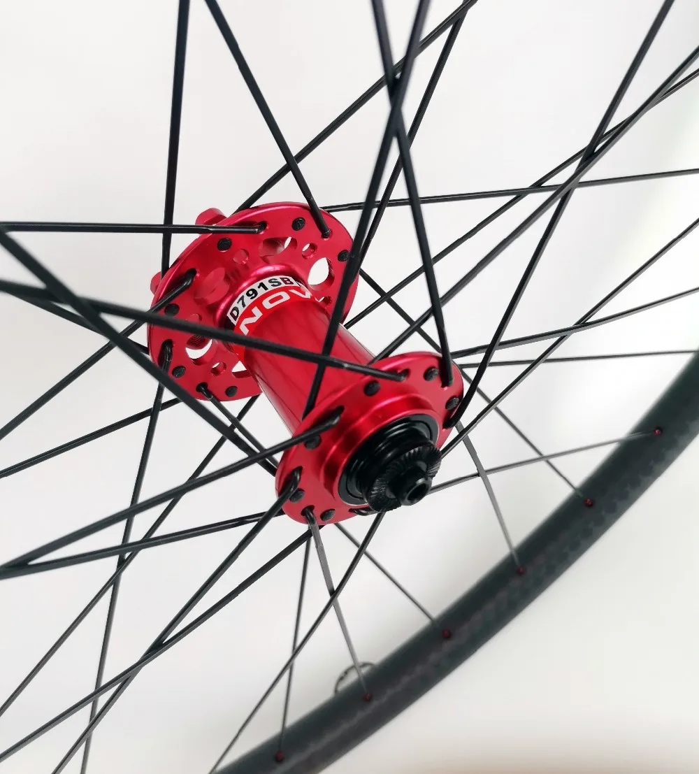 29er горные велосипеды Углеродные колеса 30 мм ширина 24 Глубина бескамерные MTB XC с 12