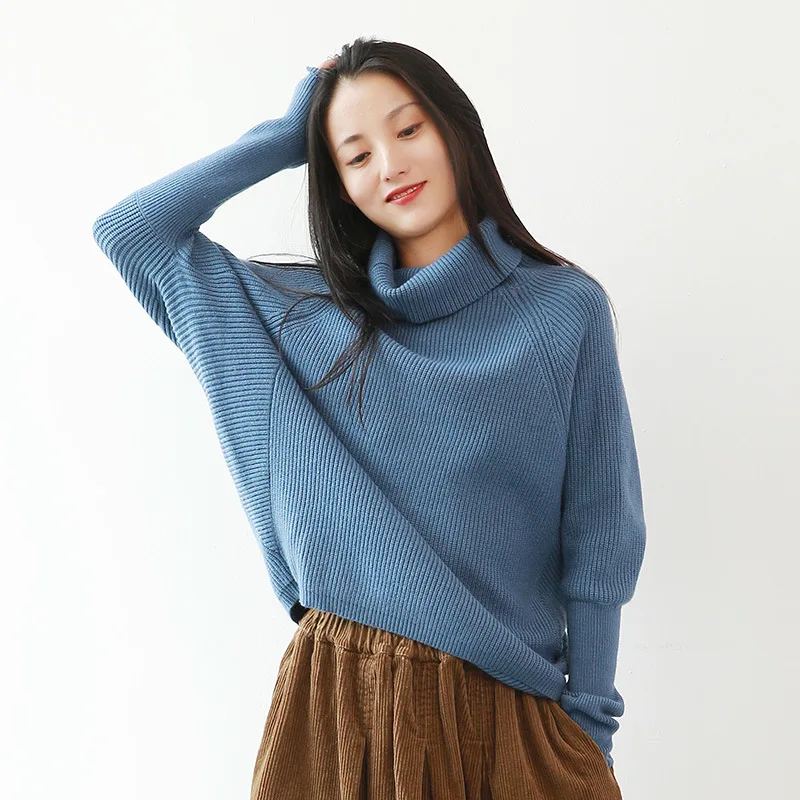 Johnature Turtleneck Pullover Women Sweaters 2020 Autumn New Long Sleeve Korean Cloths Knitted Solid Color Casual | Женская одежда