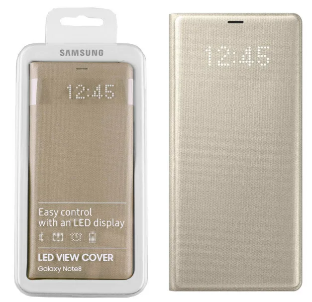 Официальный чехол для samsung Galaxy Note8 Note 8 светодиодный Чехол-бумажник N950F EF-N950P n8 светодиодный чехол - Цвет: Gold