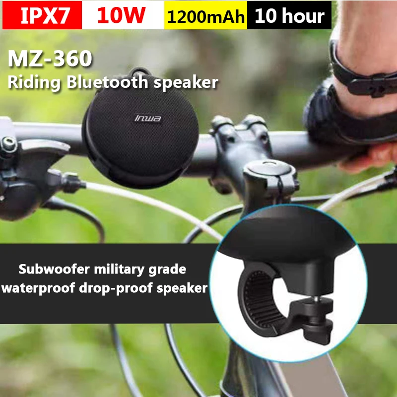 tws outdoor portable bicycle wireless bluetooth speaker bicycle column ipx7 waterproof boombox shower sound handsfreebike mount free global shipping