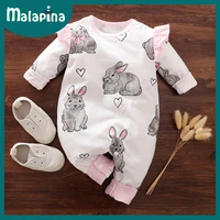 malapina 2020 newborn baby boy girl cartoon rompers dinosaur ins style jumpsuits infant outfit kids spring costume clothing