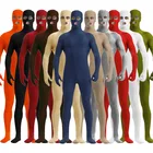 Комбинезон Zentai мужской с открытыми глазами и ртом, Колготки с молнией сзади на заказ, причудливый полноразмерный боди, костюмы на Хэллоуин