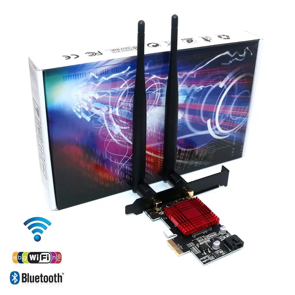 Сетевая карта PCIE M.2 Wi Fi адаптер 5 ГГц стандартная беспроводная PCI Express Bluetooth AC 9260 M2