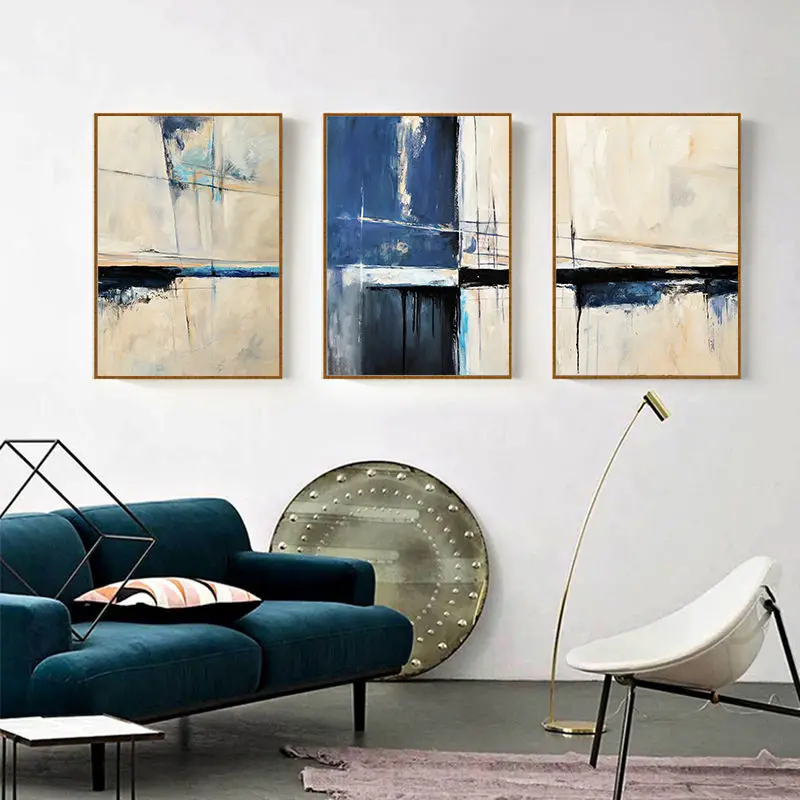 3 шт. абстрактные картины современный декор гостиной и столовой постер настенное