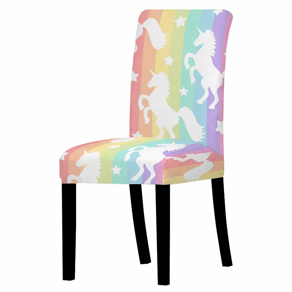 Чехол для стула из спандекса Многоцветный обеденный чехол кресла современный