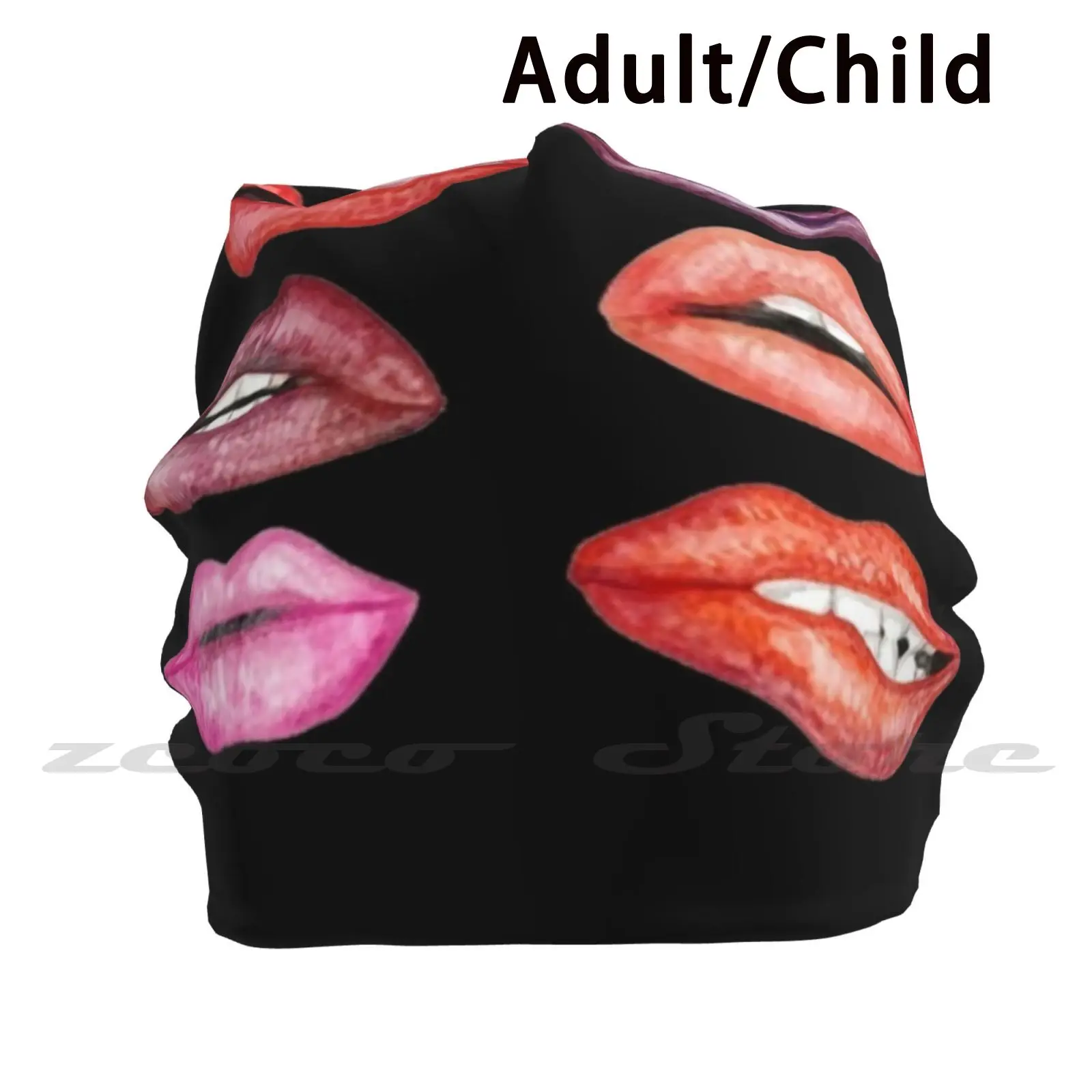 

Акварельные губы для взрослых и детей вязаная шапка Кепка для уличных видов спорта дышащая Помада для губ модная розовая помада Los Labios Rosa Го...