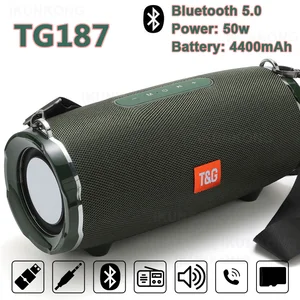 50w portable bluetooth speaker high power wireless bass subwoofer waterproof outdoor support aux usb speakers stereo loudspeaker free global shipping
