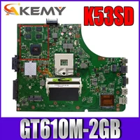 akemy k53sd laptop motherboard for asus k53sd k53s original mainboard gt610m 2gb