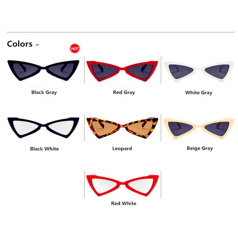 AOXU новинка винтажные треугольные кошачий глаз солнцезащитные очки для женщин 2019