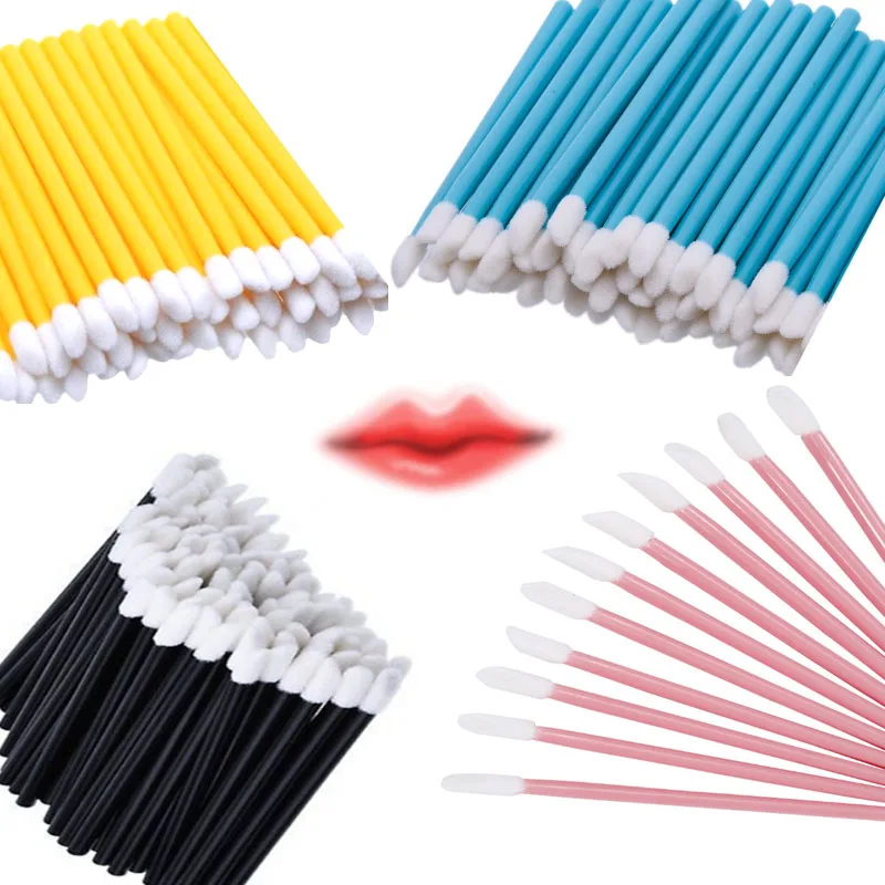 

50 PCS Disposable Lip Brushes Lip Gloss Applicators 100pcs Disposable Lip Brushes Lipstick Applicators Make Up Brush Lip Gloss