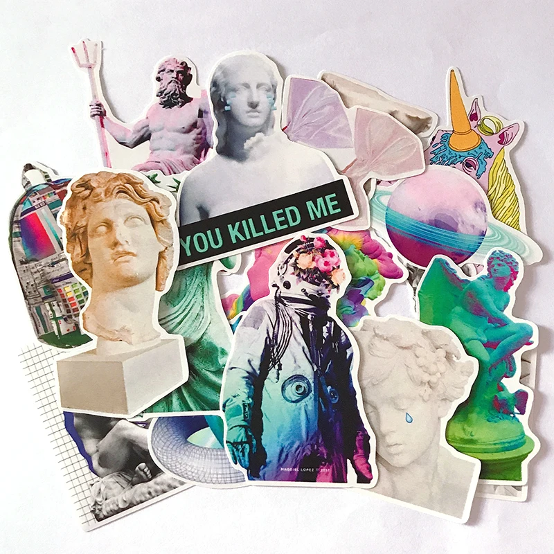 

16 шт. забавные стикеры в виде статуи s ремесла и скрапбукинга стикеры s book Студенческая этикетка декоративные стикеры детские игрушки