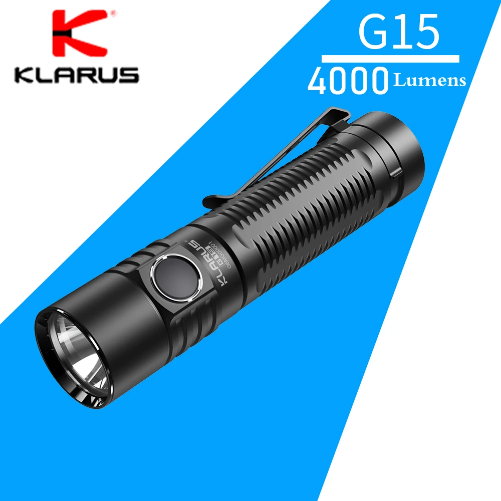 

Компактный светодиодный фонарик Klarus G15 CREE XHP70.2 P2, 5000 лм, с USB-зарядкой и батареей 21700 мАч