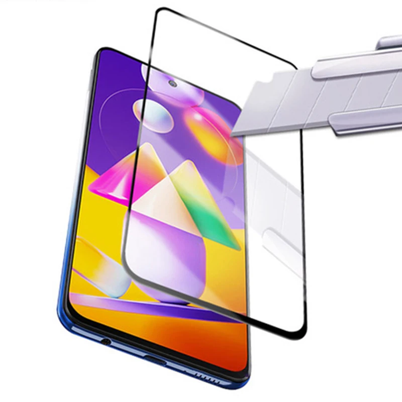 2 шт Полное покрытие закаленное стекло для Samsung Galaxy M31S защита экрана 9H Защитная