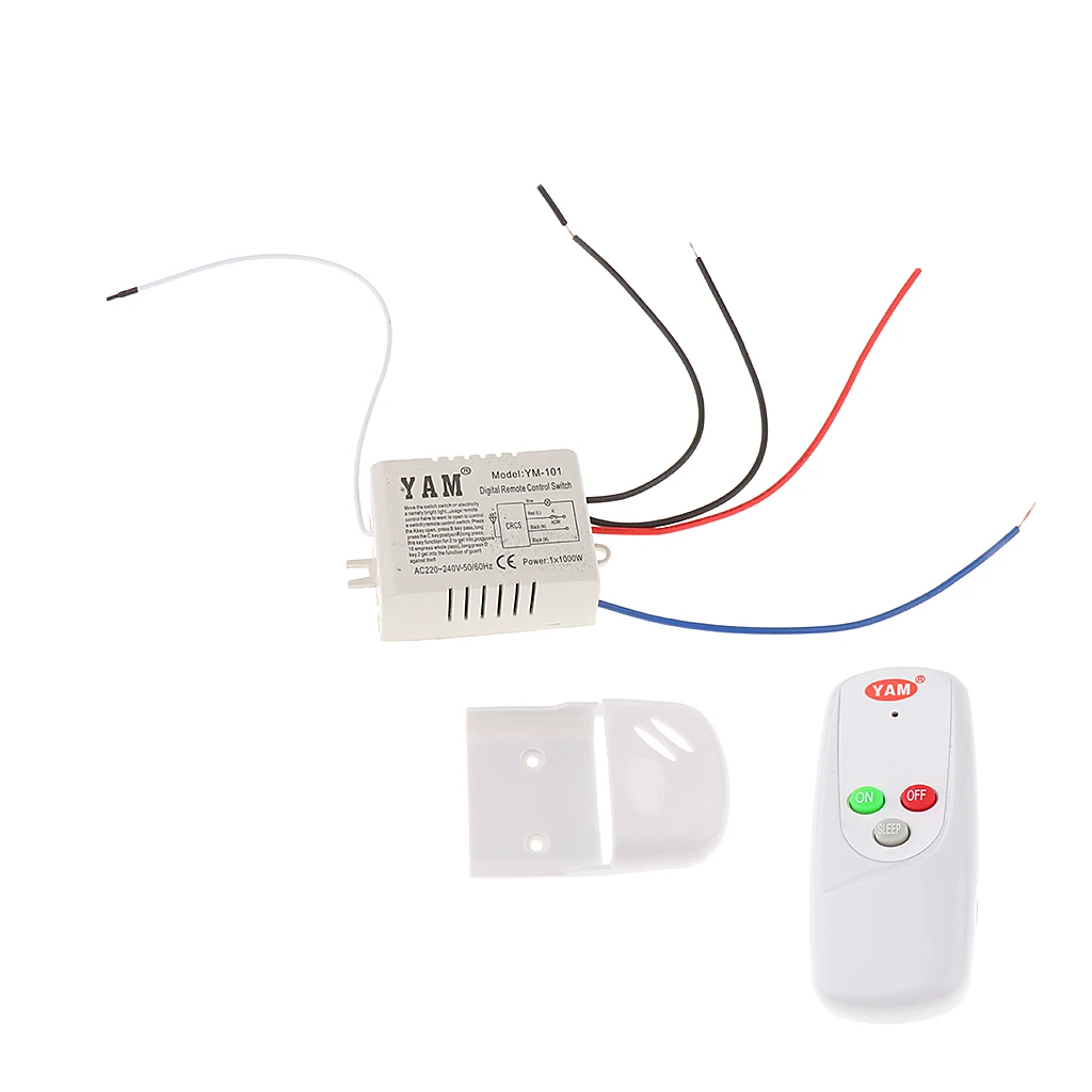 

1-Way ON/OFF 220V-240V Light Digital Wireless Wall Switch +Remote Control