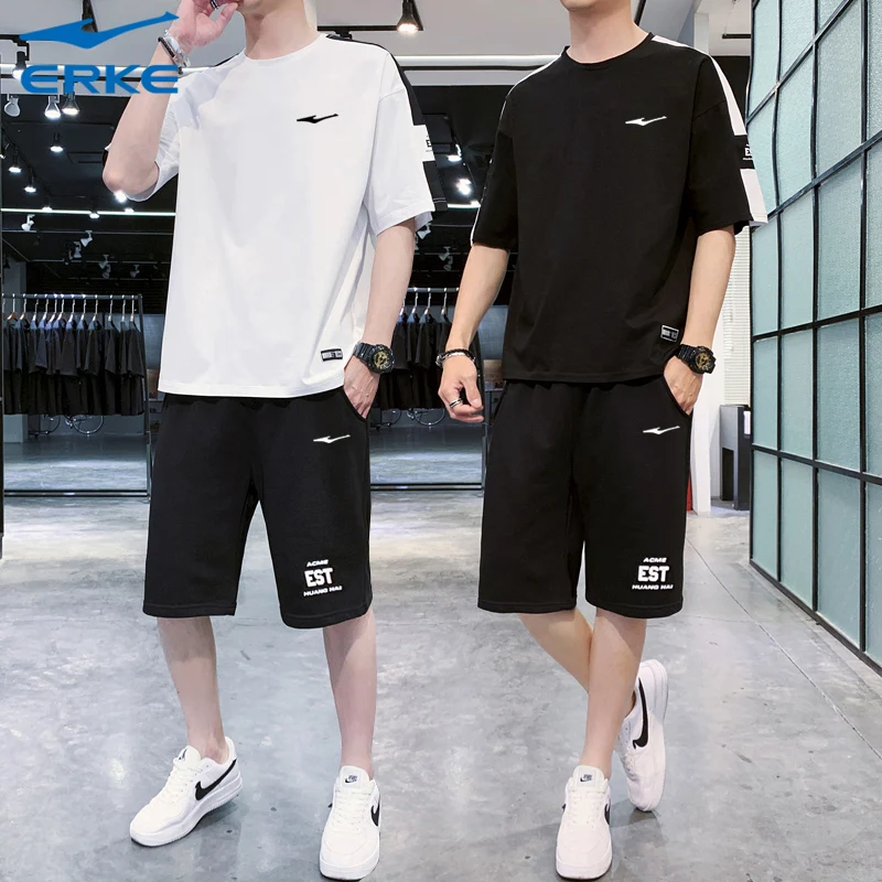 

Футболка Hongxing Erke с коротким рукавом мужская летняя Новинка 2021 повседневные спортивные мужские шорты