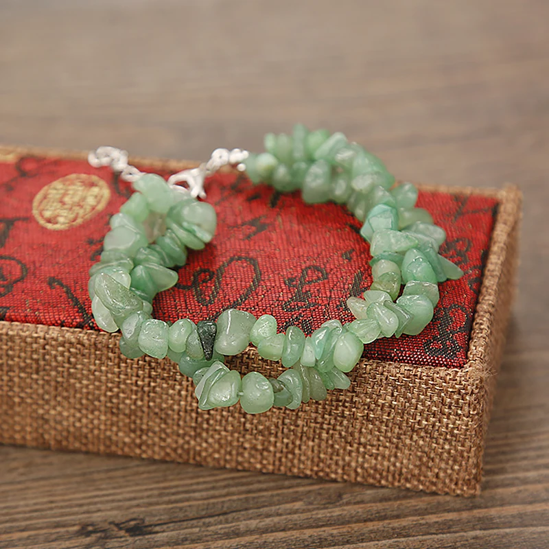 Женский двухслойный браслет с кристаллами из натурального камня|Браслеты