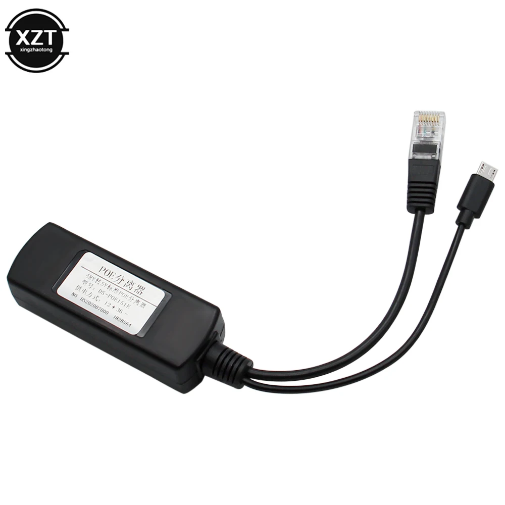 6 кВ анти помех Мощность по Ethernet 48 В до 5 3A 12 Вт активный сплиттер POE Micro USB разъем для
