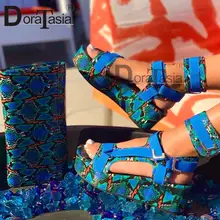 DORATASIA Large Size 34-44 INS hot Brand New Female Wedges Gladiator Sandals Party Colorful Summer Sandals Women Shoes Woman