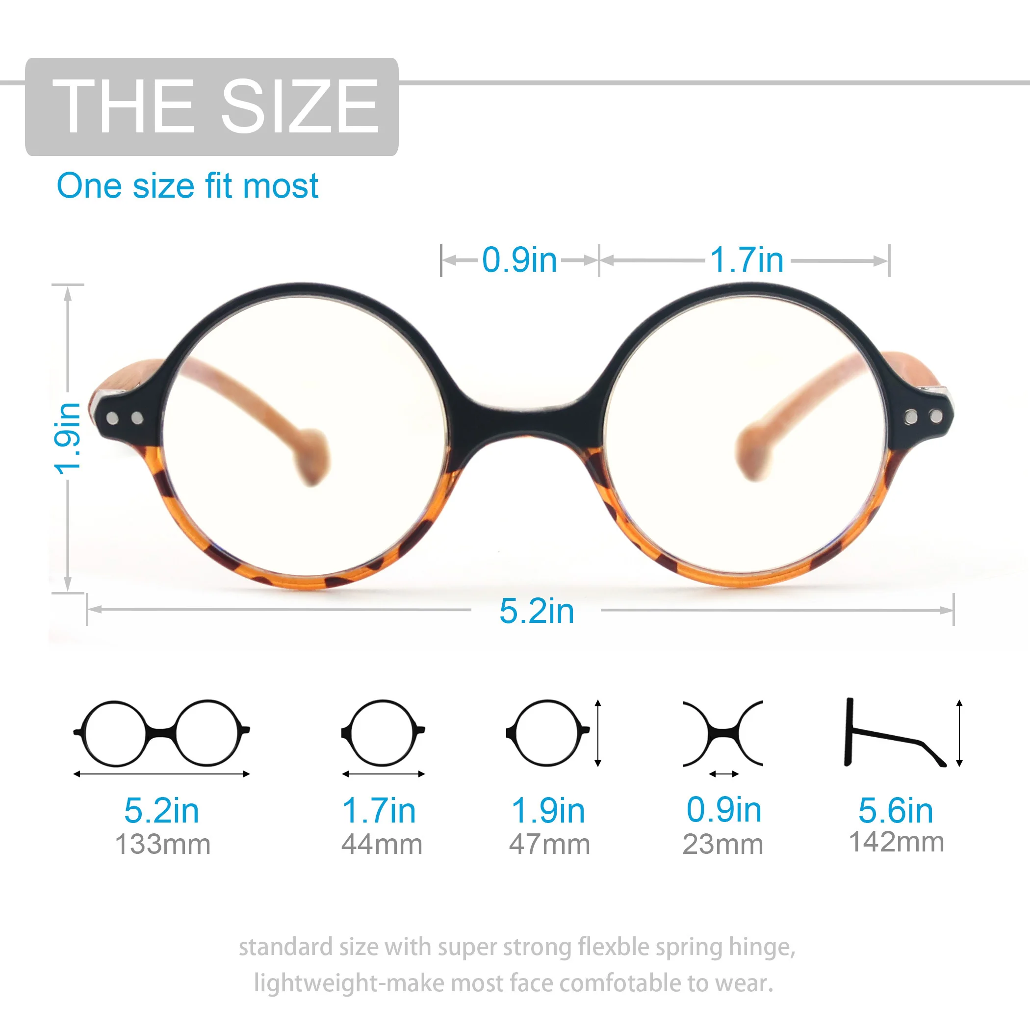 Ретро Круглый анти синий светильник Компьютерные очки для чтения женщин и мужчин