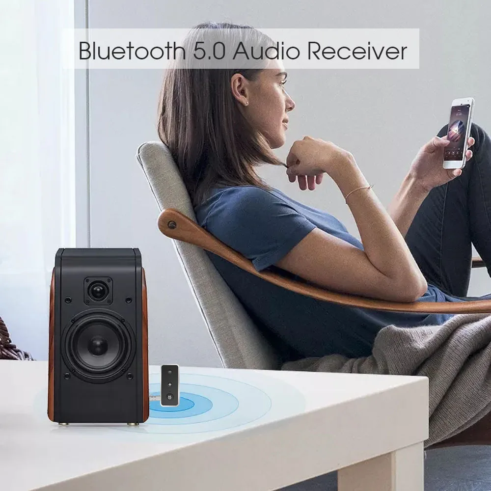 KEBIDU, беспроводной Bluetooth 5,0 приемник, автомобильный комплект, стерео музыка, 3,5 мм, Aux аудио, гарнитура, ресивер для автомобиля, музыкальный динамик