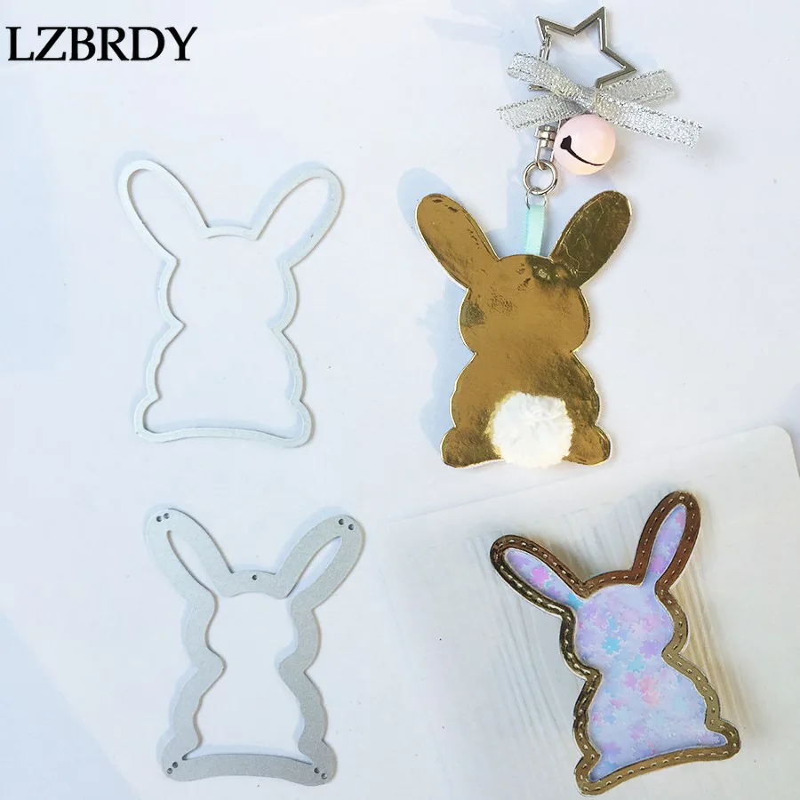 1 Упаковка металлических вырубных штампов в виде милых кроликов Kscraft вырубки