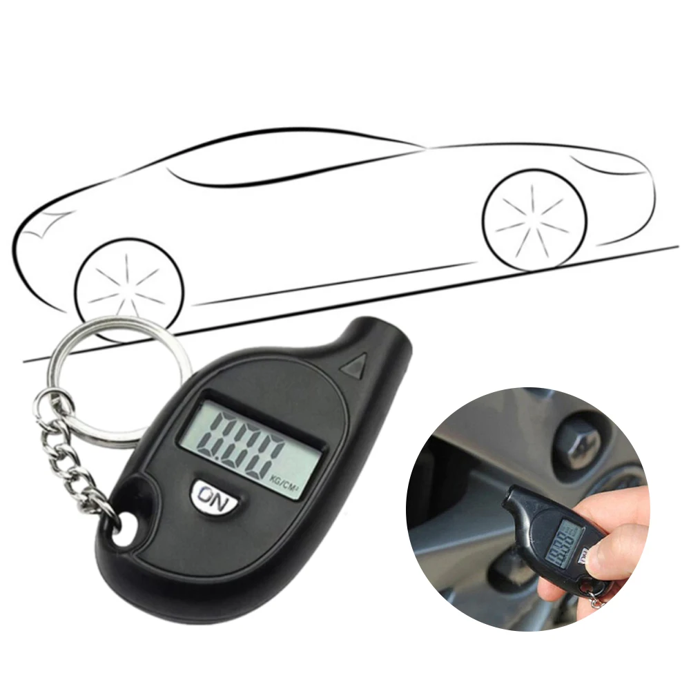 

Portable Keychain Tire Air Pressure Gauge Tester Digital LCD Display 2-150 PSI Precise Tyre Air Pressure Monitor Tool