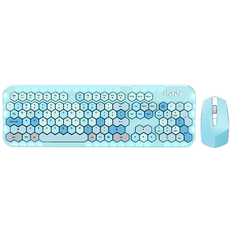 Фото Беспроводная клавиатура и мышь набор бесшумных 104 клавиш компьютерная игровая