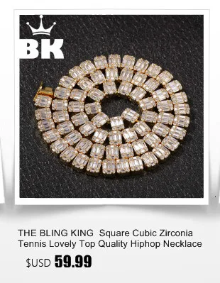 BLING KING 5 мм CZ драгоценный камень теннис ожерелье Iced Out Циркон 1 ряд теннис ожерелье хип-хоп ювелирные изделия