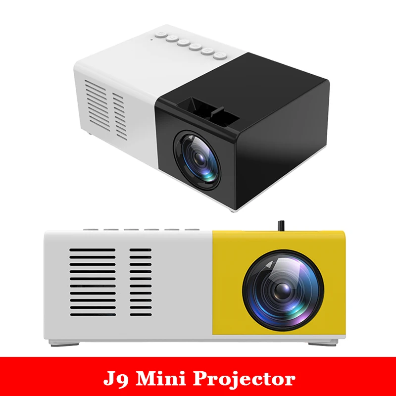 Мини проектор J9 HD для домашнего кинотеатра поддержка 1080P AV USB Micro SD карты