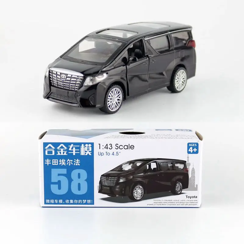 Box gift model,High simulation 1:43 alloy pull back Elfa MPV model car,Original packaging,selling toys,free shipping